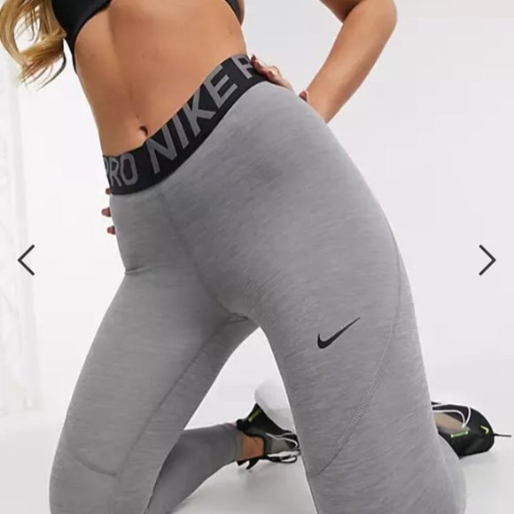 Nike Pants - NIKE Pro Training Cropped Leggings in Grey Size Small